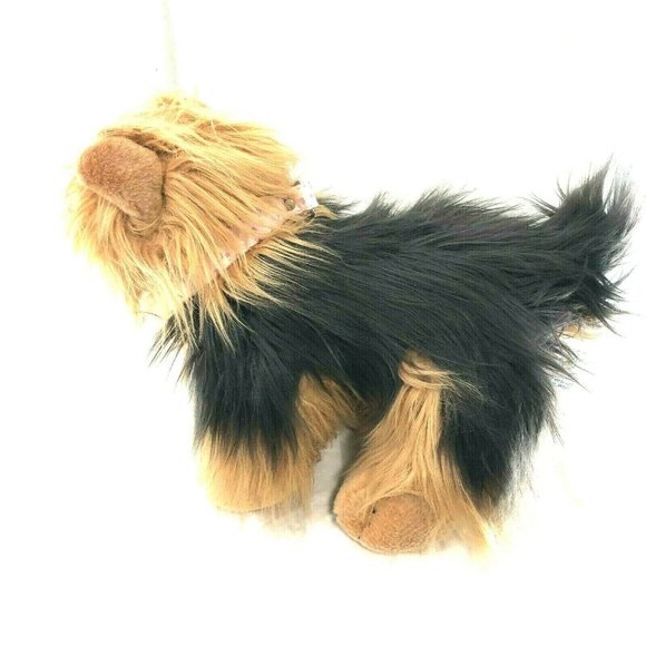 Yorkshire Terrier Build a Bear Dog Plush Stuffed Animal Collar 10 x 14" Brown - Picture 2 of 10